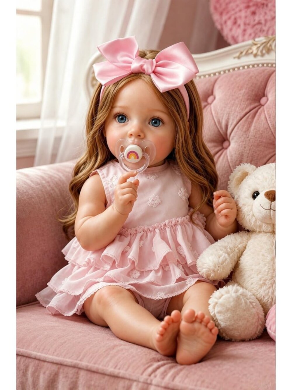20in Realistic Reborn Baby Doll Girl Weighted Soft Body Gift Set